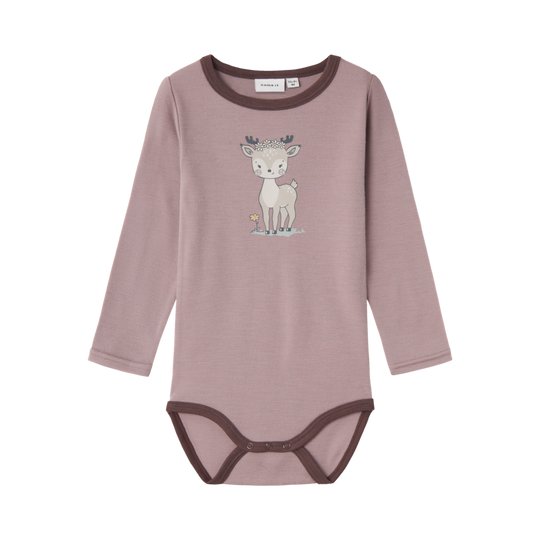 name it mini WILLIT WOOL LS BODY - Purple Dove