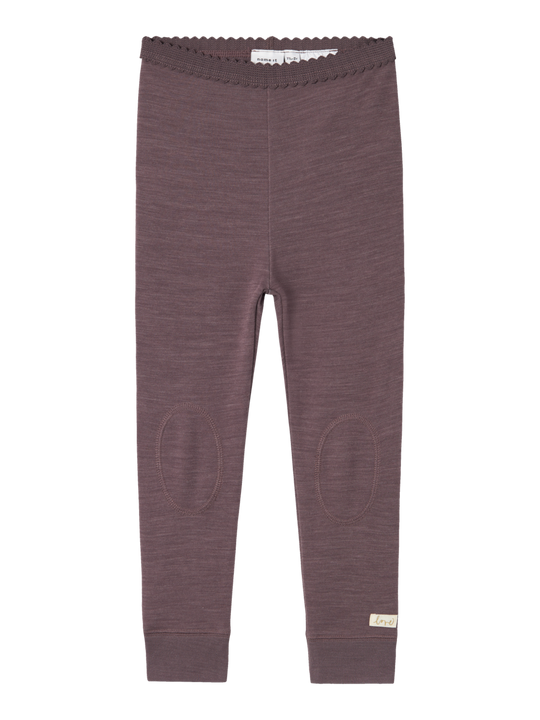 name it mini WYLA ULL/BAMBUS LEGGING - Sparrow