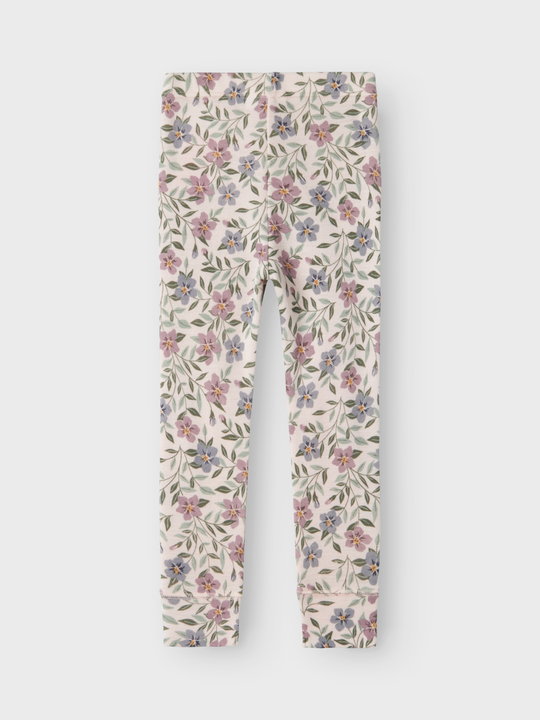 name it mini WILLOW WOOL LEGGING - Lilac Ash AOP