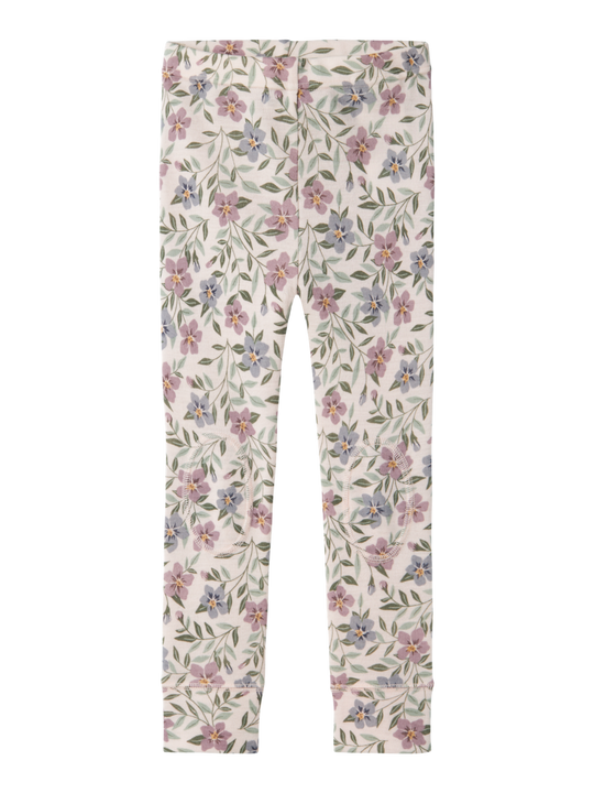 name it mini WILLOW WOOL LEGGING - Lilac Ash AOP