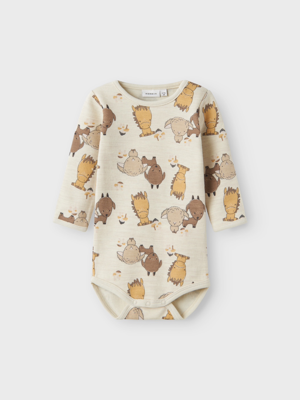 name it baby WUP WO/CO LS BODY - Peyote Melange