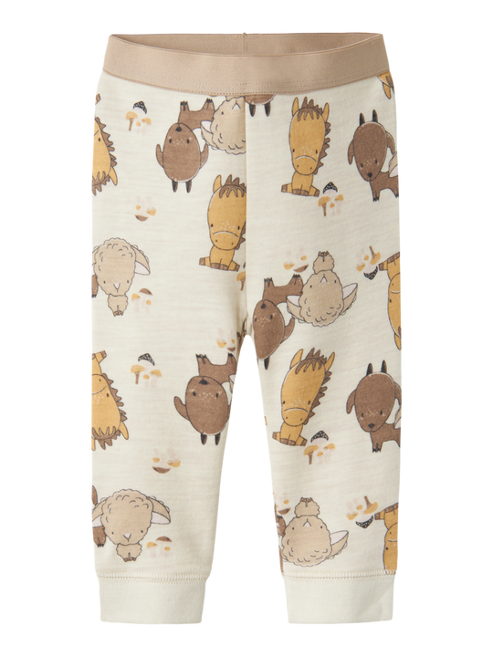 name it baby WUP WO/CO LEGGING - Peyote Melange AOP