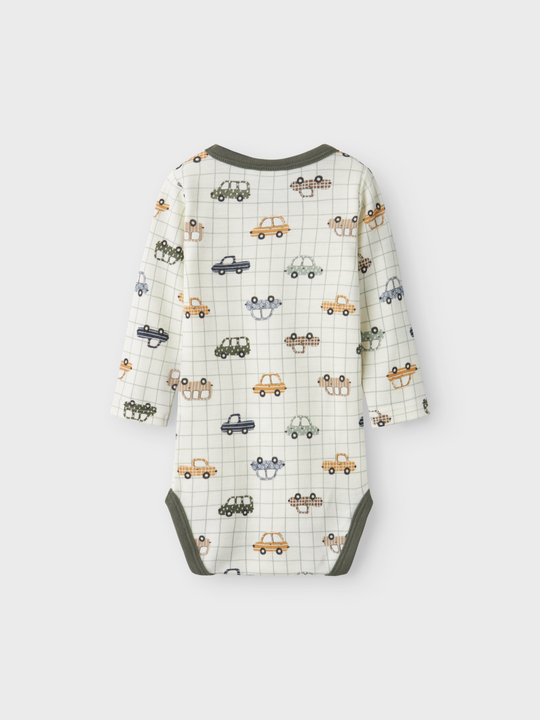 name it baby WILLOW WOOL LS BODY - Snow White AOP