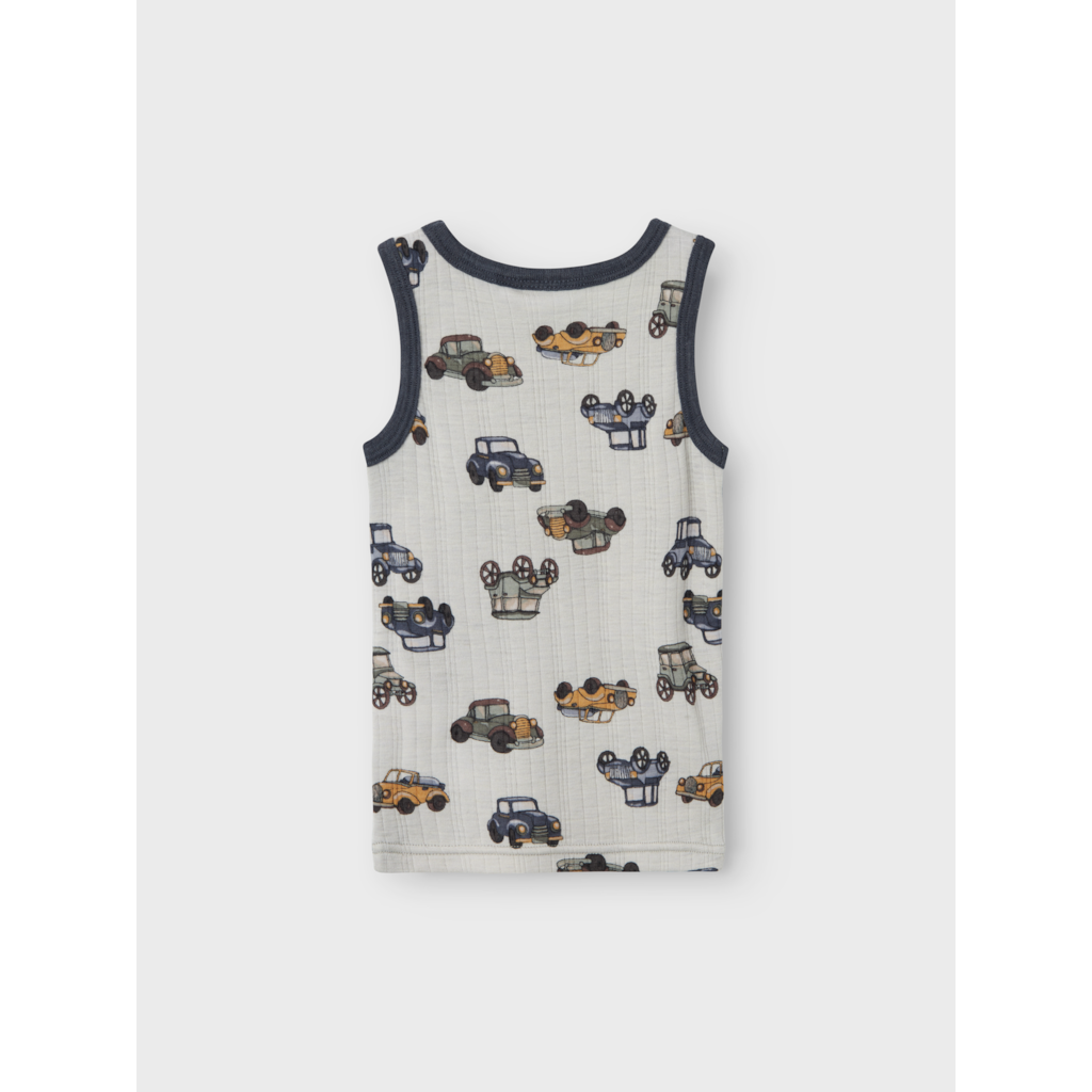 name it mini WANG WOOL NEEDLE TANK TOP NOOS - Gray Dawn CARS