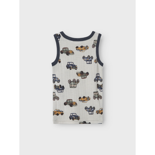 name it mini WANG WOOL NEEDLE TANK TOP NOOS - Gray Dawn CARS