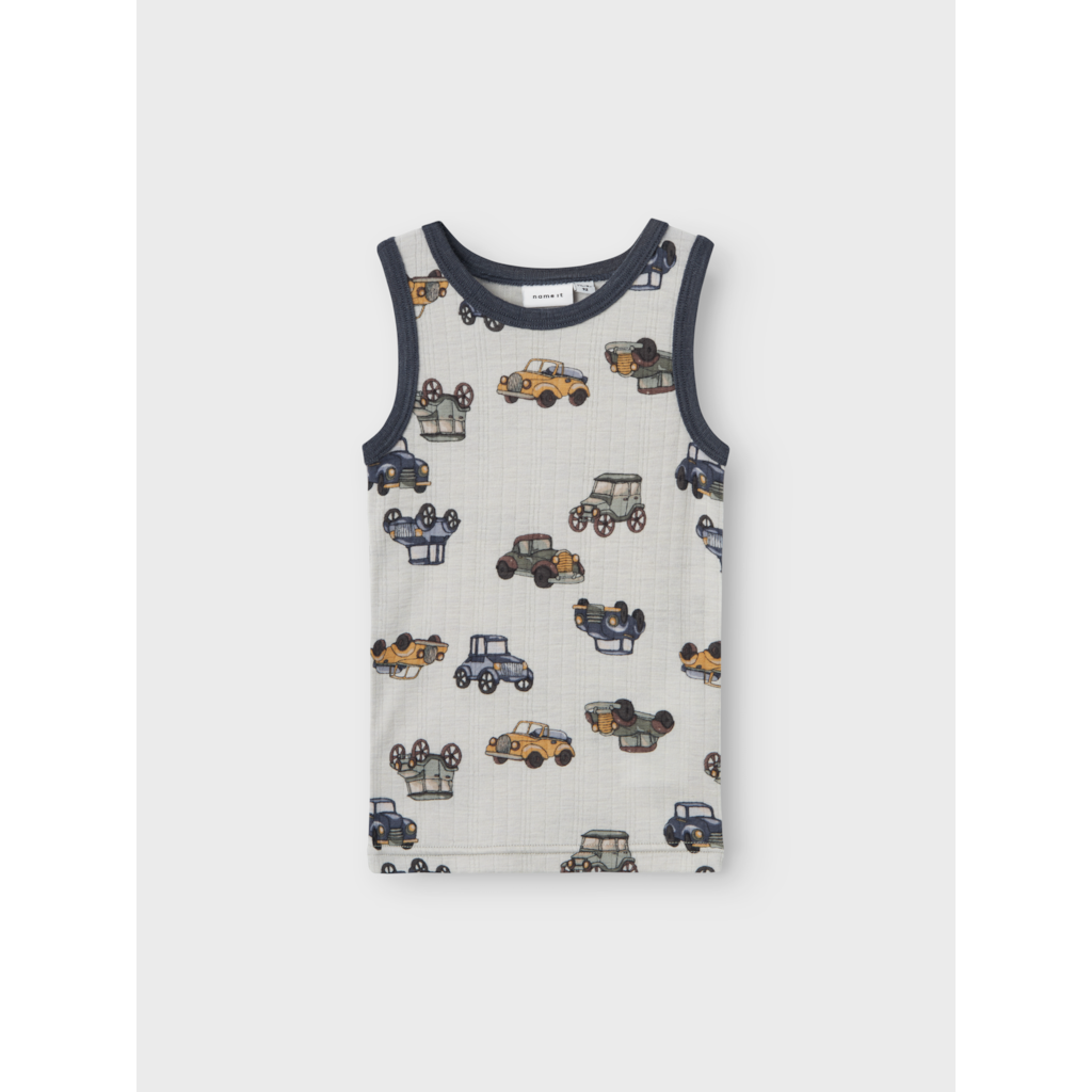 name it mini WANG WOOL NEEDLE TANK TOP NOOS - Gray Dawn CARS