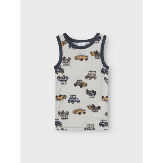 name it mini WANG WOOL NEEDLE TANK TOP NOOS - Gray Dawn CARS