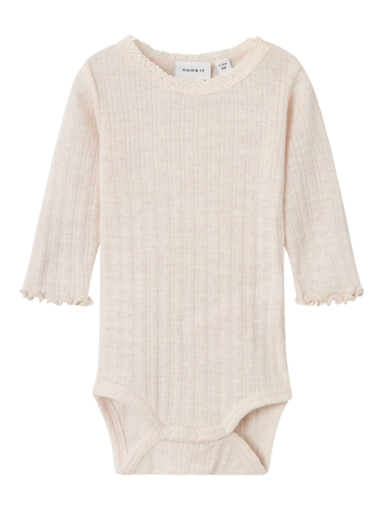 name it baby WOSSA WO/SI RIB LS BODY - Lilac Ash