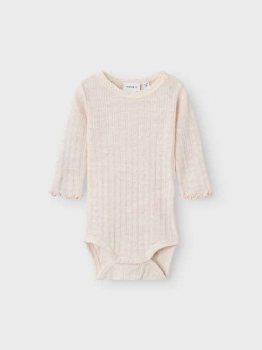 name it baby WOSSA WO/SI RIB LS BODY - Lilac Ash