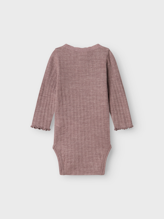 name it baby WOSSA WO/SI RIB LS BODY - Purple Dove