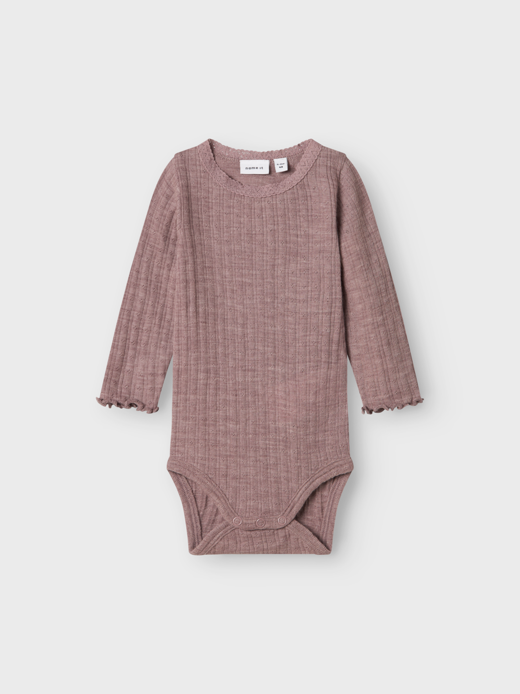 name it baby WOSSA WO/SI RIB LS BODY - Purple Dove