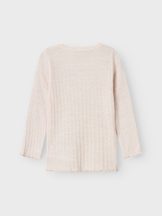 name it mini WOSSA WO/SI RIB LS TOP - Lilac Ash