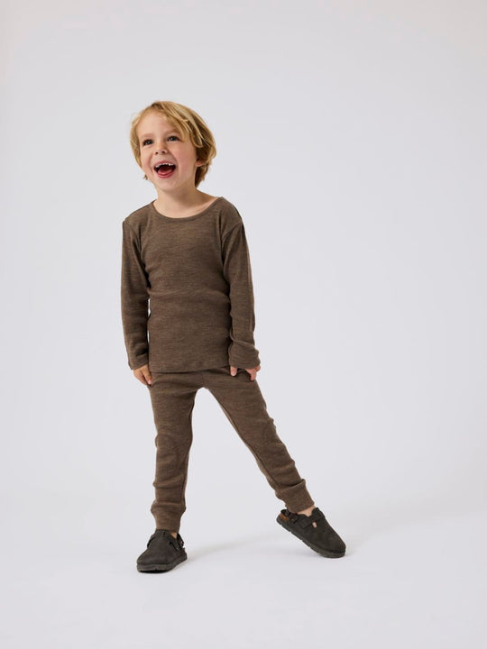 name it mini WOSSA WO/SI RIB LEGGING - Walnut