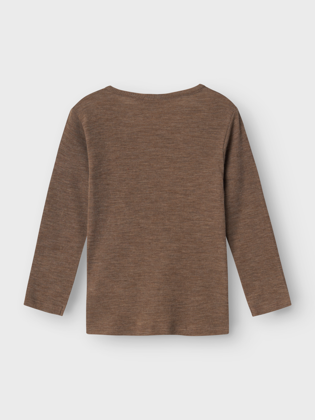 name it mini WOSSA WO/SI RIB LS TOP - Walnut