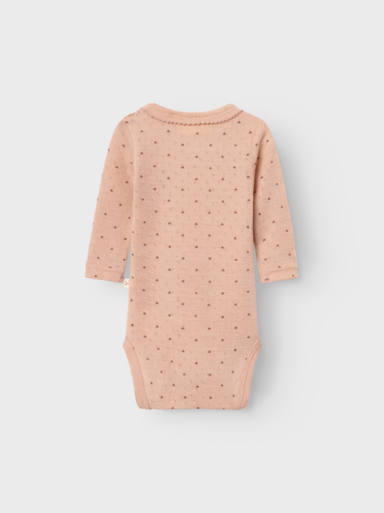 Lil' Atelier Baby NAVA LS WOOL BODY - Rugby Tan