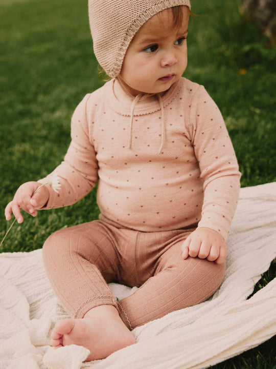 Lil' Atelier Baby NAVA LS WOOL BODY - Rugby Tan