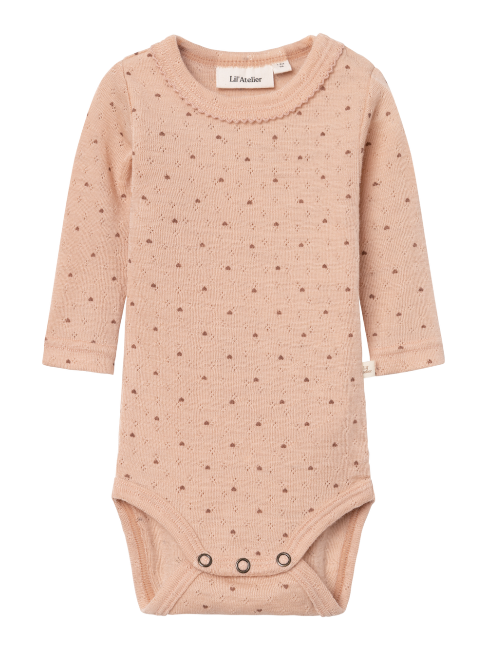 Lil' Atelier Baby NAVA LS WOOL BODY - Rugby Tan