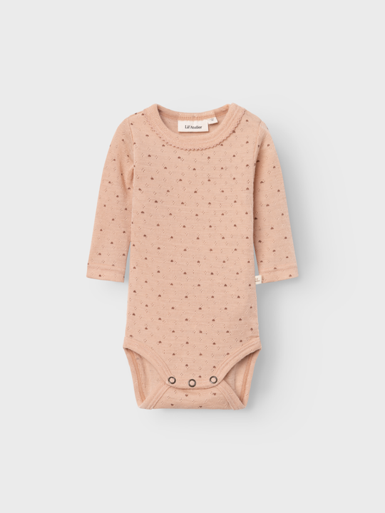 Lil' Atelier Baby NAVA LS WOOL BODY - Rugby Tan