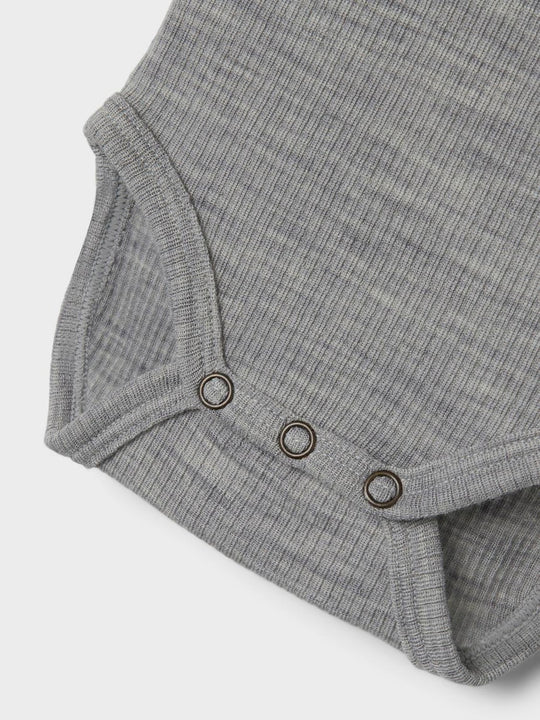 Lil' Atelier Baby FABLE LS WOOL BODY - Grey Melange