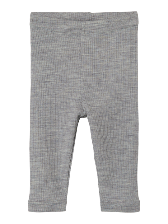 Lil' Atelier Baby FABLE WOOL LEGGINGS - Grey Melange