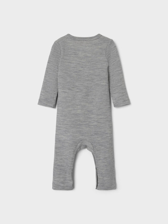 Lil' Atelier Baby FABLE LS WOOL SUIT - Grey Melange