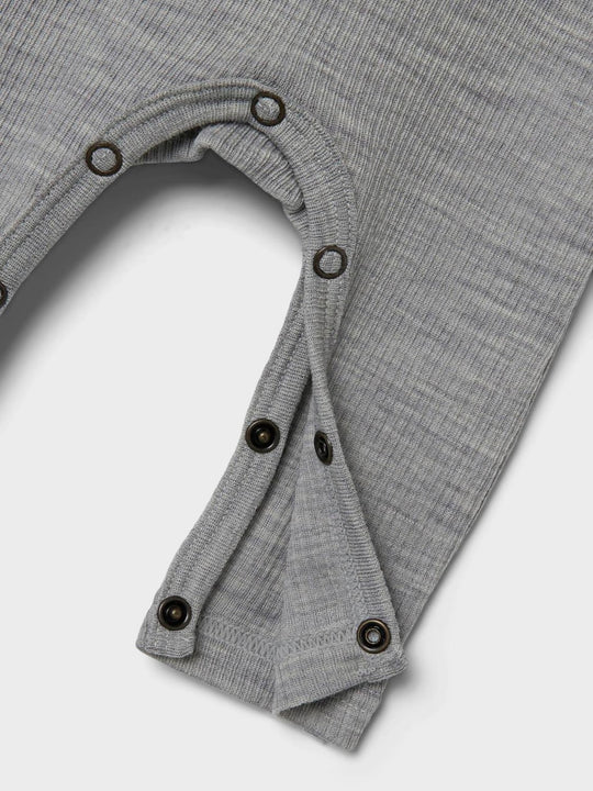 Lil' Atelier Baby FABLE LS WOOL SUIT - Grey Melange