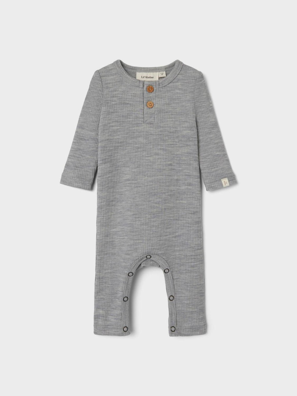 Lil' Atelier Baby FABLE LS WOOL SUIT - Grey Melange