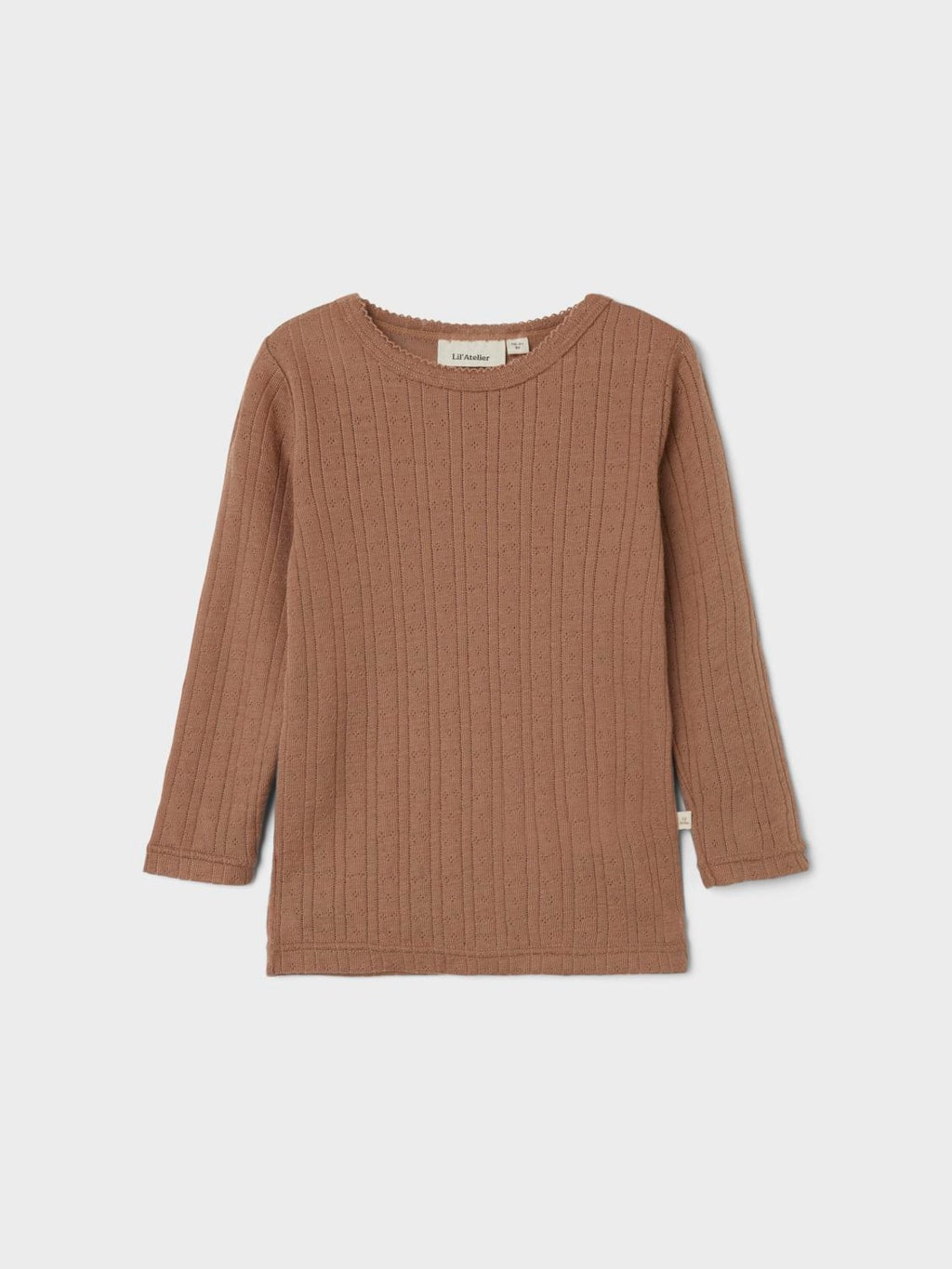 Lil' Atelier MINI NAIMA LS WOOL TOP - Beaver Fur