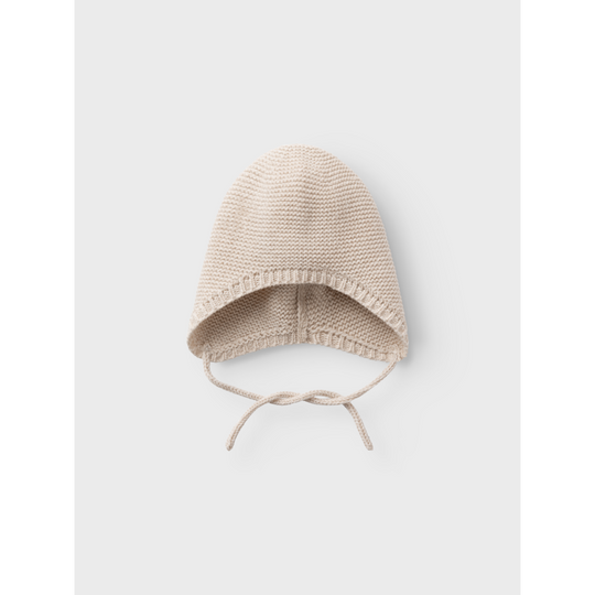 Lil' Atelier BABY GENE MIO KNIT HAT - Sandshell MELANGE