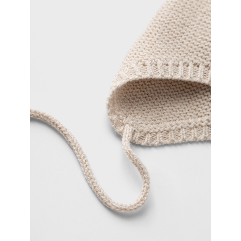 Lil' Atelier BABY GENE MIO KNIT HAT - Sandshell MELANGE