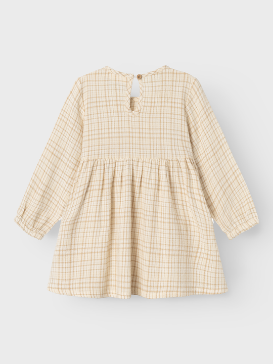 Lil' Atelier Mini KALEY LS LOOSE DRESS - Lemon Icing