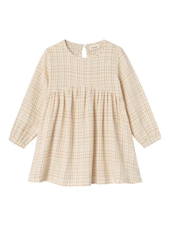 Lil' Atelier Mini KALEY LS LOOSE DRESS - Lemon Icing