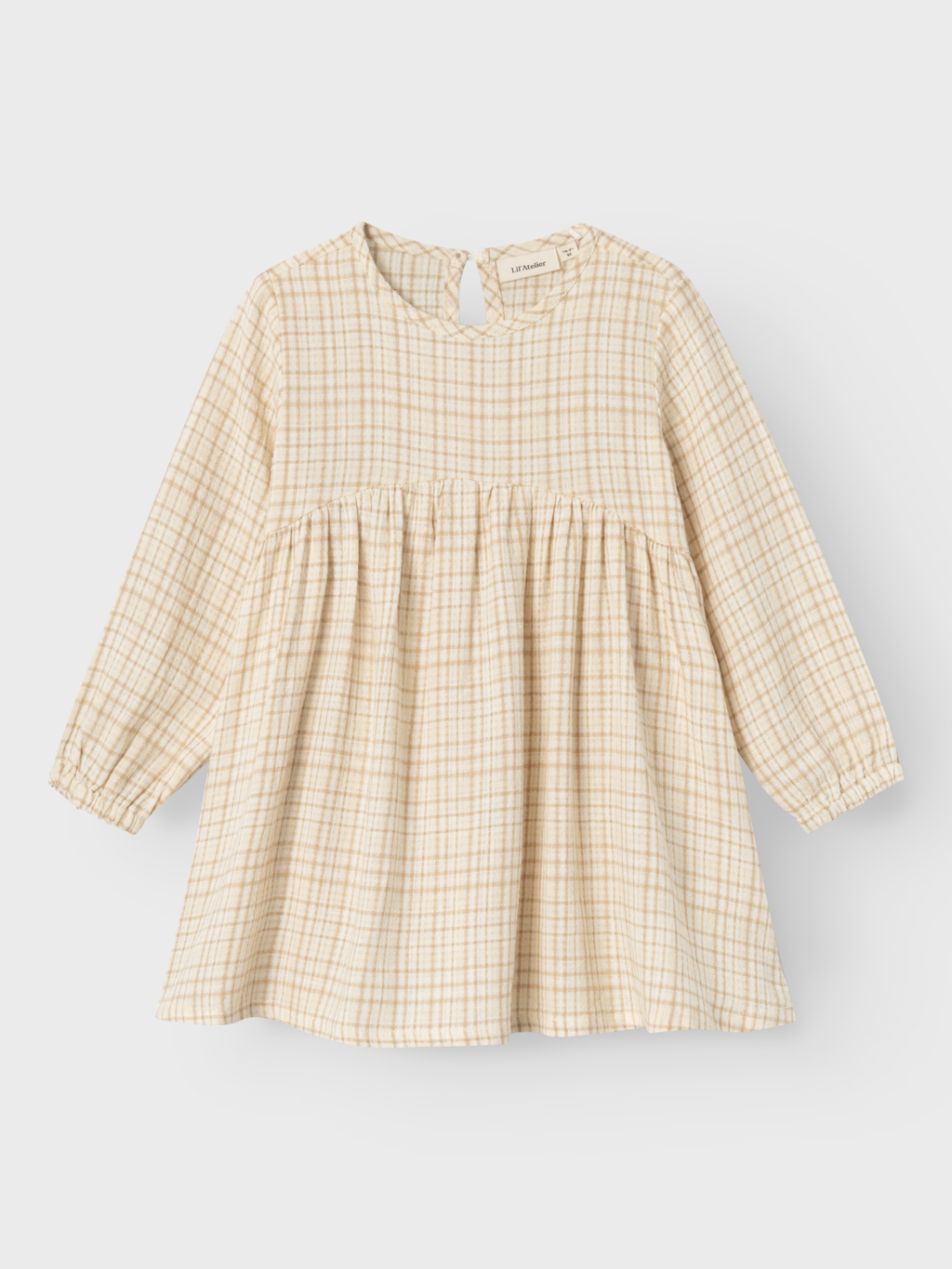 Lil' Atelier Mini KALEY LS LOOSE DRESS - Lemon Icing