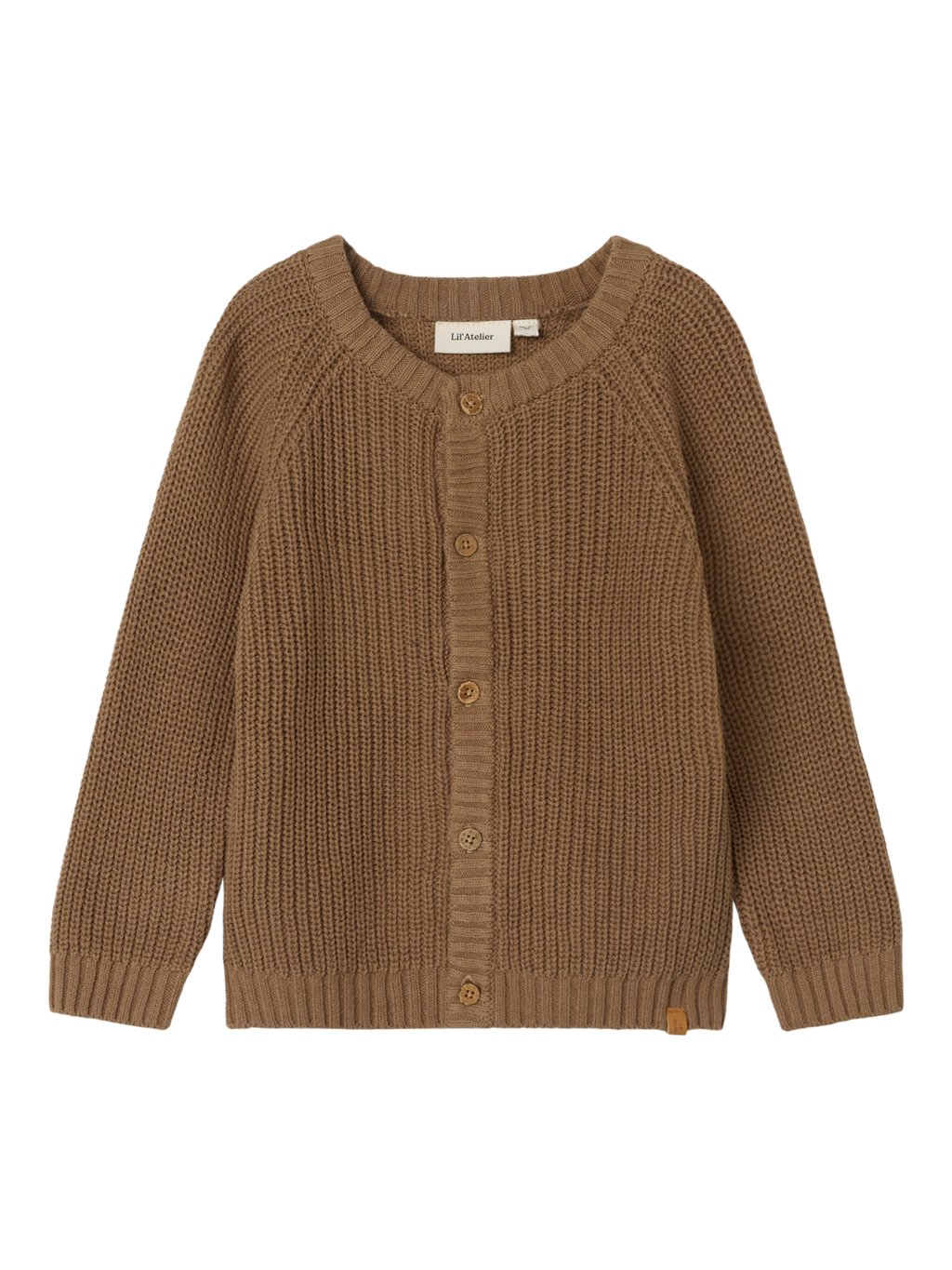 Lil' Atelier MINI EMLEN LIN LS KNIT NOOS - Sepia Tint