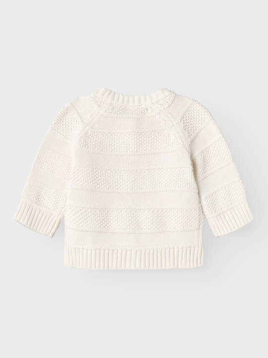 Lil' Atelier Baby LARSON LS KNIT CARD - Coconut Milk