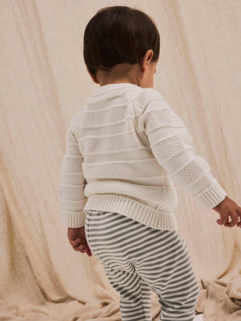 Lil' Atelier Baby LARSON LS KNIT CARD - Coconut Milk