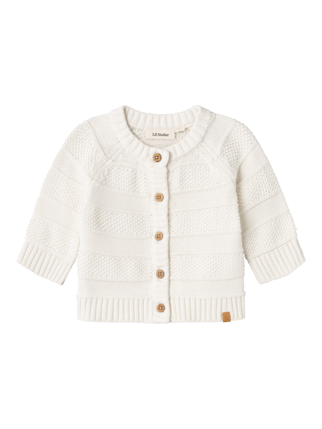 Lil' Atelier Baby LARSON LS KNIT CARD - Coconut Milk