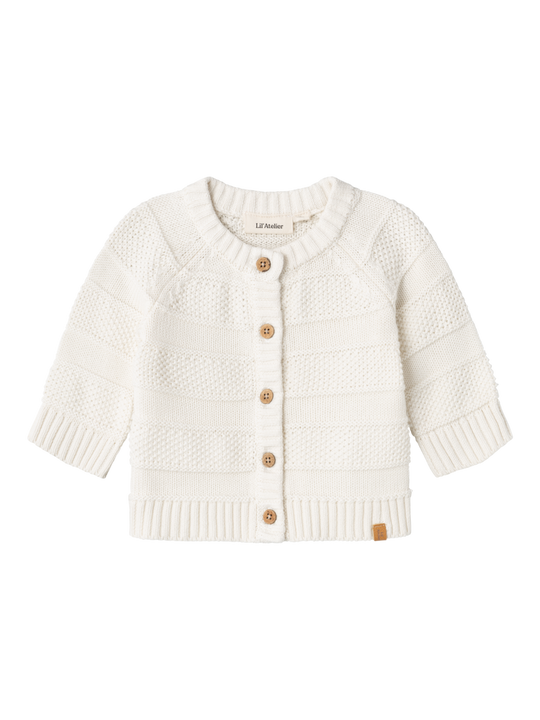 Lil' Atelier Baby LARSON LS KNIT CARD - Coconut Milk