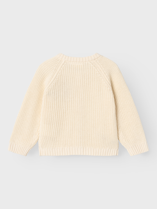 Lil' Atelier Mini EMLEN EMB LS KNIT CARDIGAN - Birch