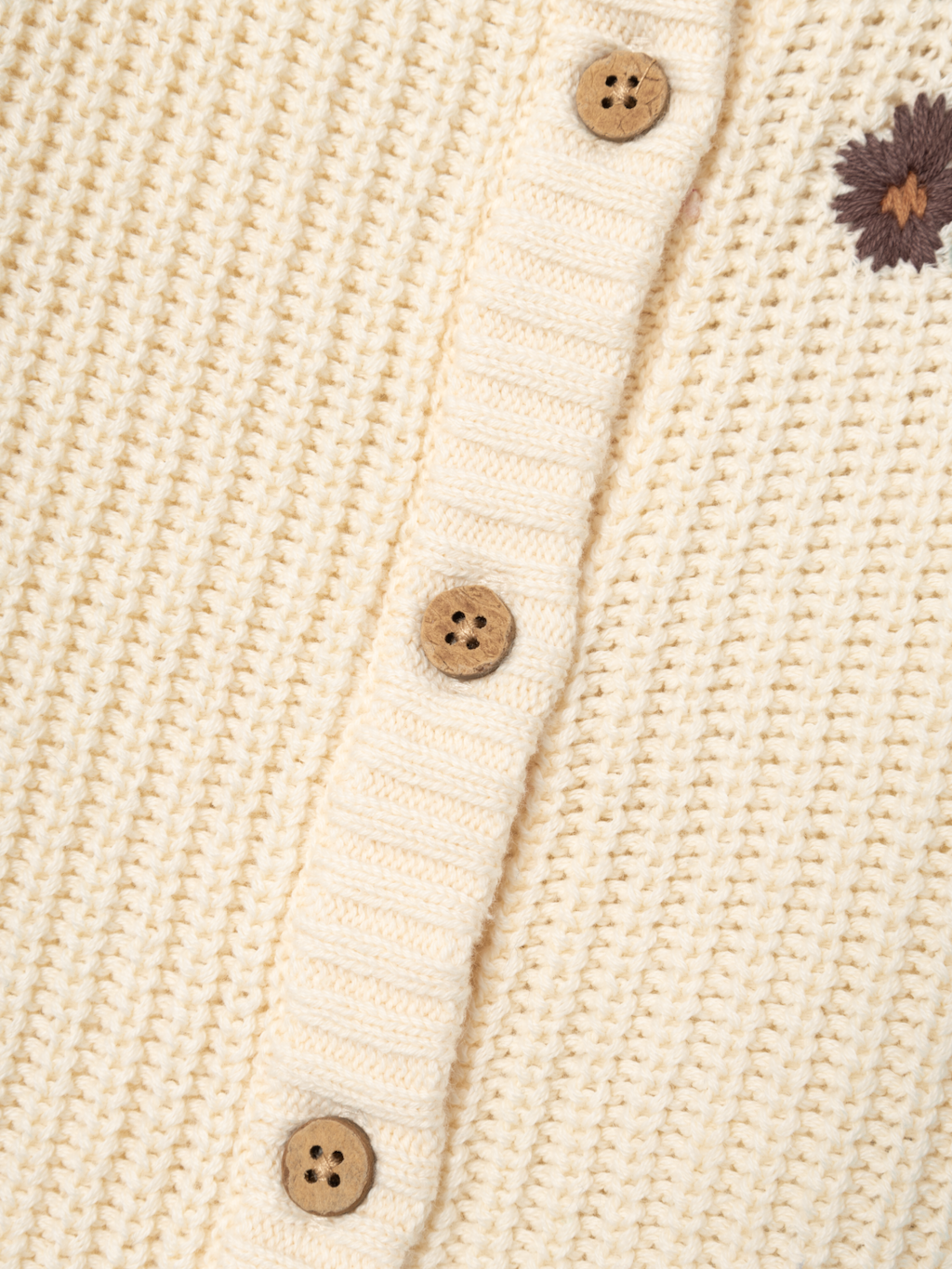 Lil' Atelier Mini EMLEN EMB LS KNIT CARDIGAN - Birch