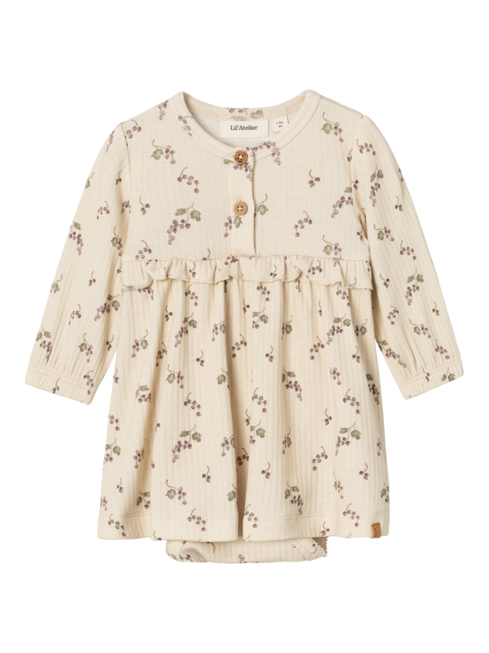 Lil' Atelier Baby GIO BAL LS BODY DRESS - Birch Berries