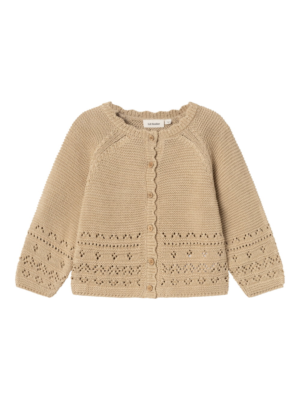 Lil' Atelier Mini OSANNA LS KNIT CARD - Irish Cream