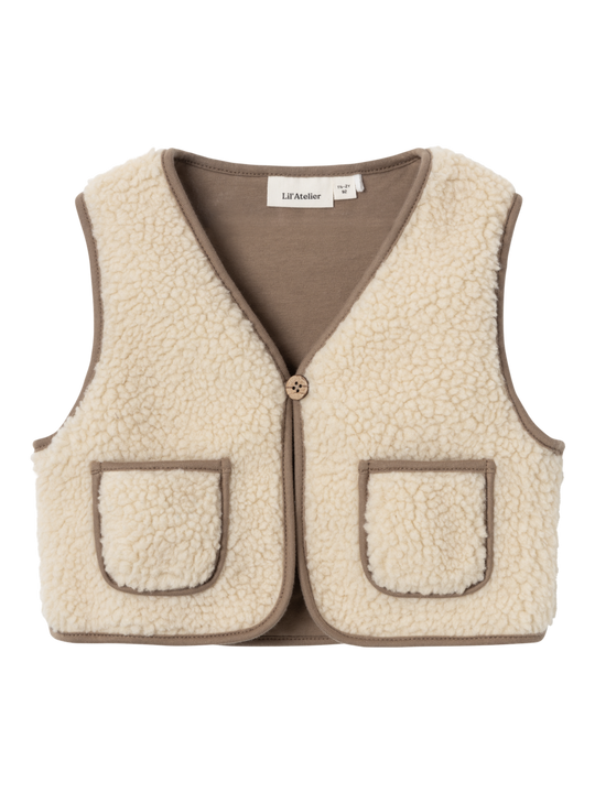 Lil' Atelier Mini JONO RLX SHERPA VEST - Birch