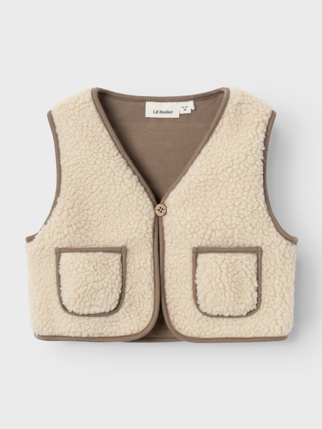 Lil' Atelier Mini JONO RLX SHERPA VEST - Birch