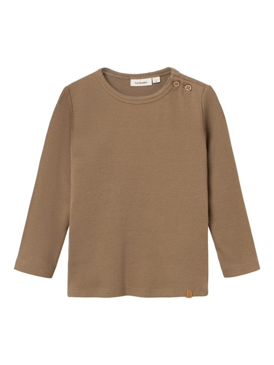 Lil' Atelier Mini HALLI LS SLIM TOP - Sepia Tint