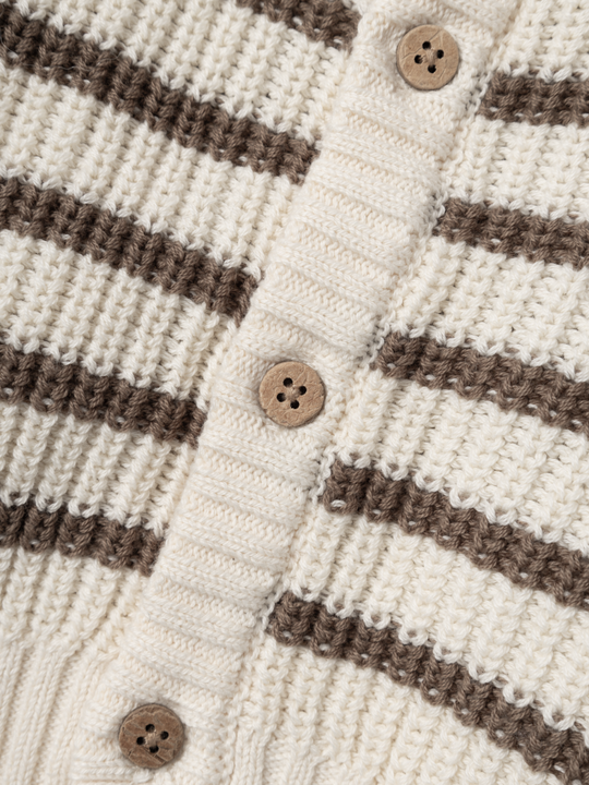 Lil' Atelier Baby EMLEN LS KNIT CARD STRIPE - Birch