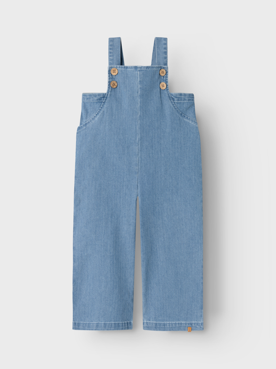 Lil' Atelier Mini OKAJA LOOSE DENIM OVERALL - Medium Blue Denim