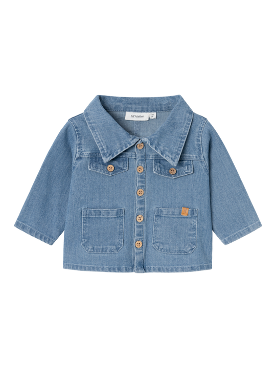 Lil' Atelier Baby OKAJA LS DENIM SHIRT - Medium Blue Denim