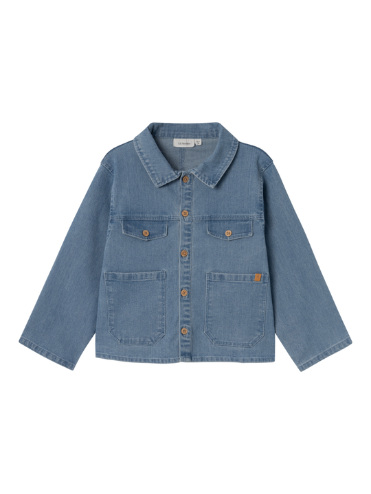 Lil' Atelier Mini OKAJA LS DENIM SHIRT - Medium Blue Denim