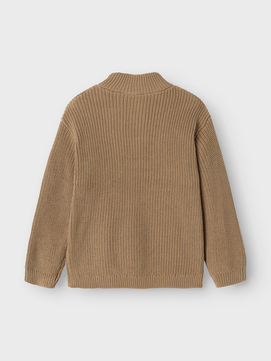 name it mini SAFALLE LS KNIT - Weathered Teak